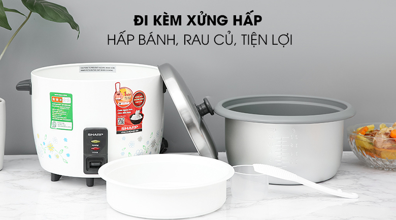 Đi kèm xửng - Nồi cơm nắp rời Sharp KSH-228SNV-SF 2.2 lít