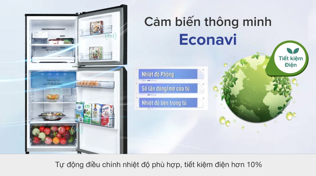 Tủ lạnh Panasonic Inverter 268 lít NR-TV301VGMV - Công nghệ Inverter và Econavi Tủ lạnh Panasonic Inverter 268 lít NR-TV301VGMV - Công nghệ Inverter và Econavi