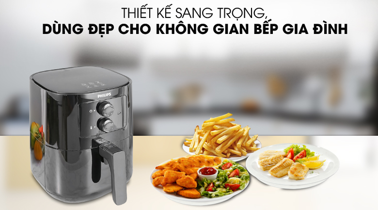 Sang đẹp - Nồi chiên không dầu Philips HD920090 2.4 lít Sang đẹp - Nồi chiên không dầu Philips HD920090 2.4 lít