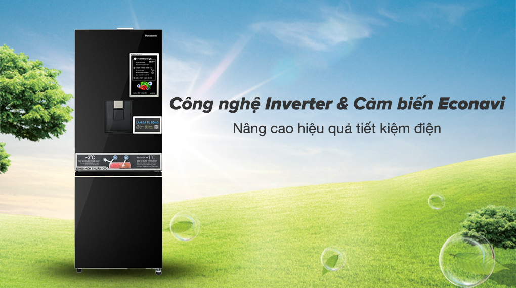 Tủ lạnh Panasonic Inverter 300 lít NR-BV331WGKV - Công nghệ Inverter & Cảm biến Econavi nâng cao hiệu quả tiết kiệm điện Tủ lạnh Panasonic Inverter 300 lít NR-BV331WGKV - Công nghệ Inverter & Cảm biến Econavi nâng cao hiệu quả tiết kiệm điện