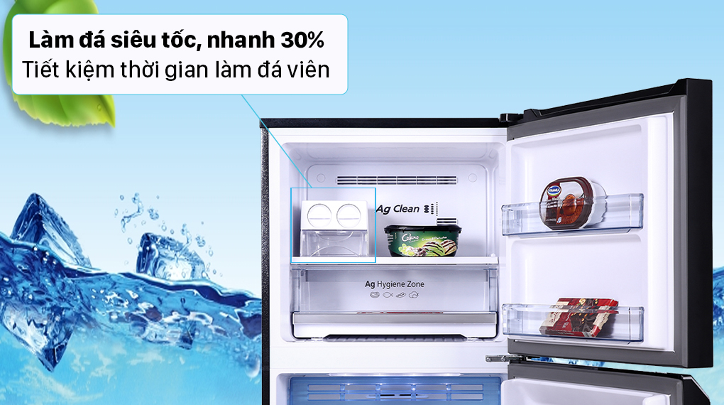 Tủ lạnh Panasonic Inverter 366 lít NR-TL381VGMV - Làm đá nhanh Tủ lạnh Panasonic Inverter 366 lít NR-TL381VGMV - Làm đá nhanh