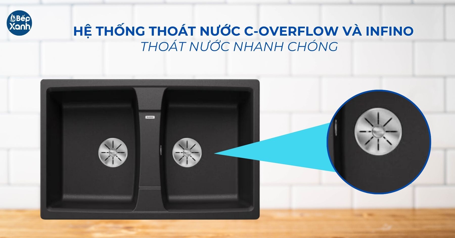 Hệ thống thoát nước của chậu rửa bát Blanco LEXA 8