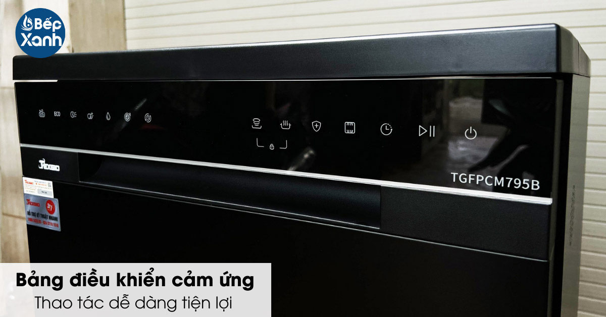 Máy rửa bát Texgio TGFPCM795B bảng điều khiển cảm ứng