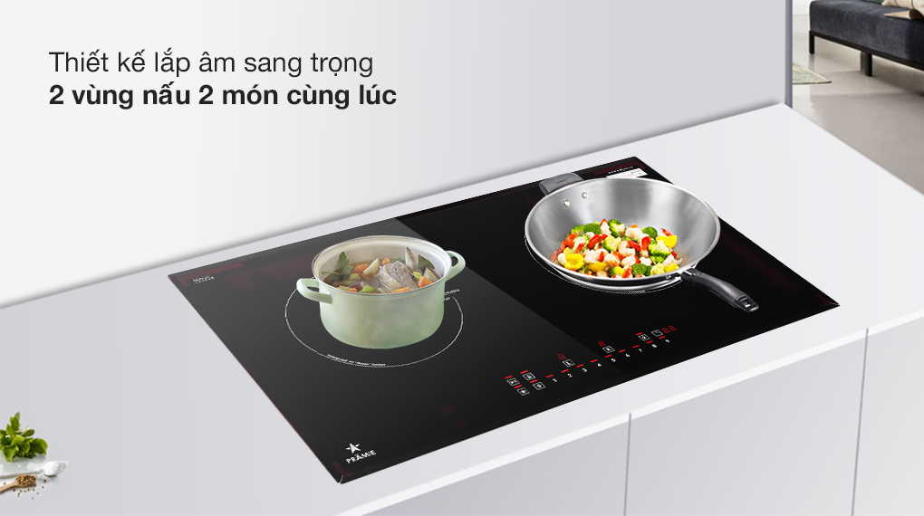 Thiết kế lắp âm 2 vùng nấu Thiết kế lắp âm 2 vùng nấu