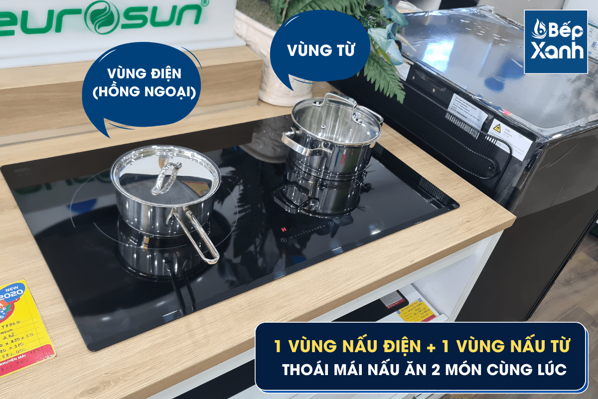 Bếp Hafele HC-M772D với 2 vùng nấu