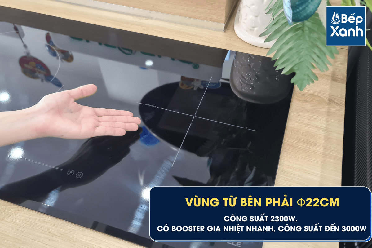 Vùng nấu từ công suất 2300W
