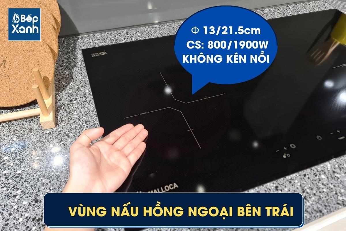 Vùng hồng ngoại bên trái