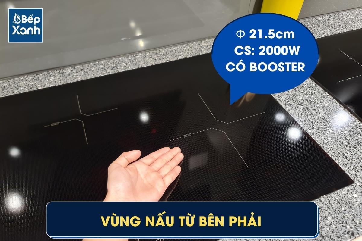 Vùng nấu từ bên phải