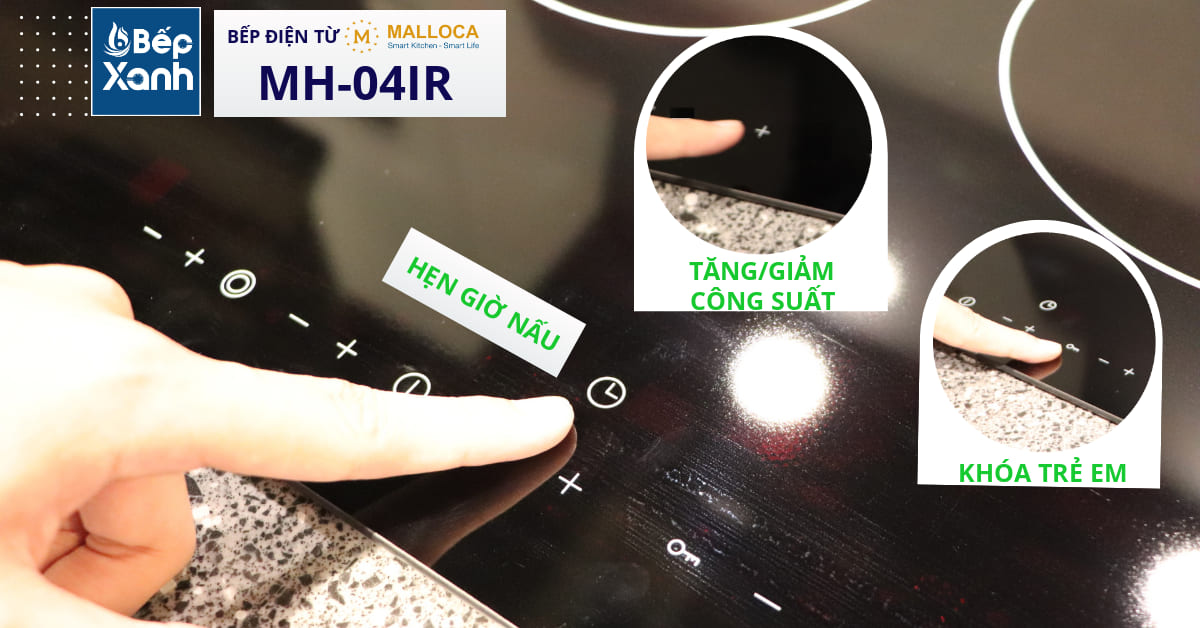 Điều khiển bếp vô vùng dễ dàng 