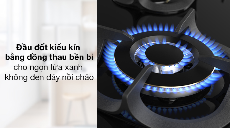 Bếp ga âm Electrolux EHG8321BC - Đầu đốt kiểu kín tiết kiệm ga