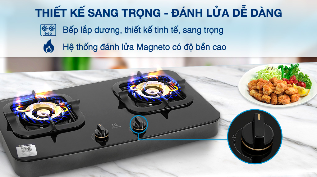 Thiết kế - Bếp ga đôi Electrolux ETG7286GKR