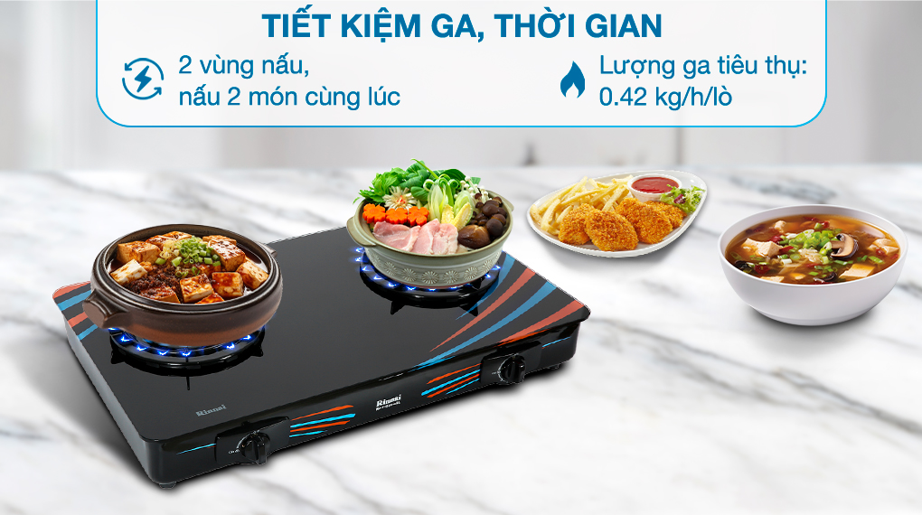 Bếp ga Rinnai RV-715Slim(GL-SC) - Lượng ga tiêu thụ Bếp ga Rinnai RV-715Slim(GL-SC) - Lượng ga tiêu thụ