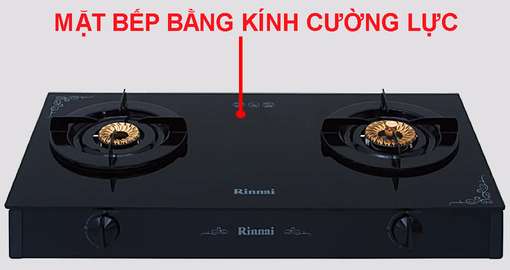 Mặt bếp gas Rinnai RV-7Double Glass(A) bằng kính cường lực