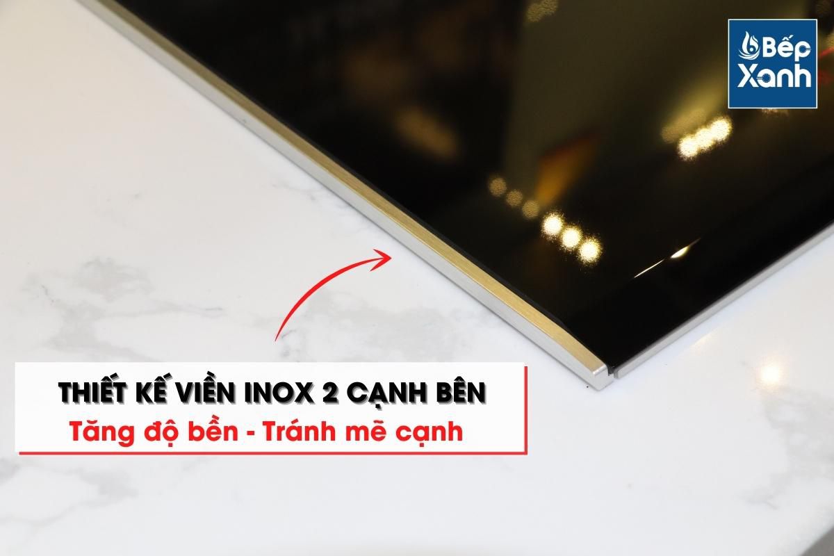 Bếp 3 vùng nấu từ HMH.SMSPID675DC1E viền inox 2 cạnh bên