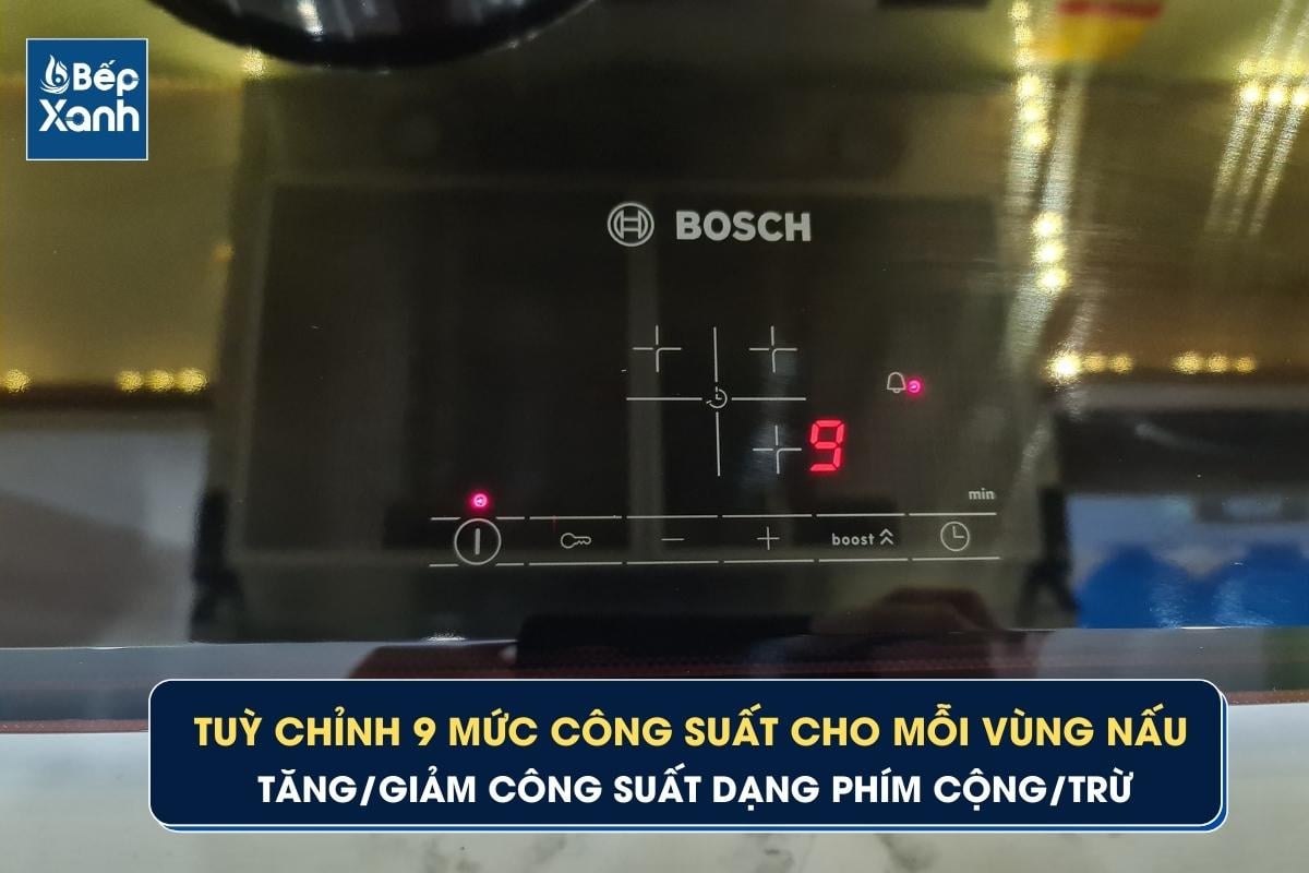 Điều chỉnh công suất thông qua phím cộng trừ
