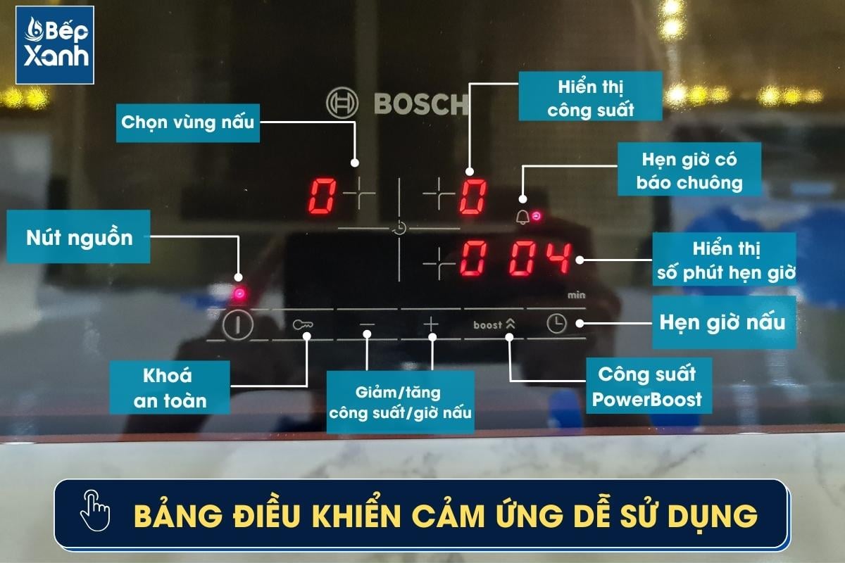 Chi tiết bảng điều khiển bếp từ PUC631BB2E
