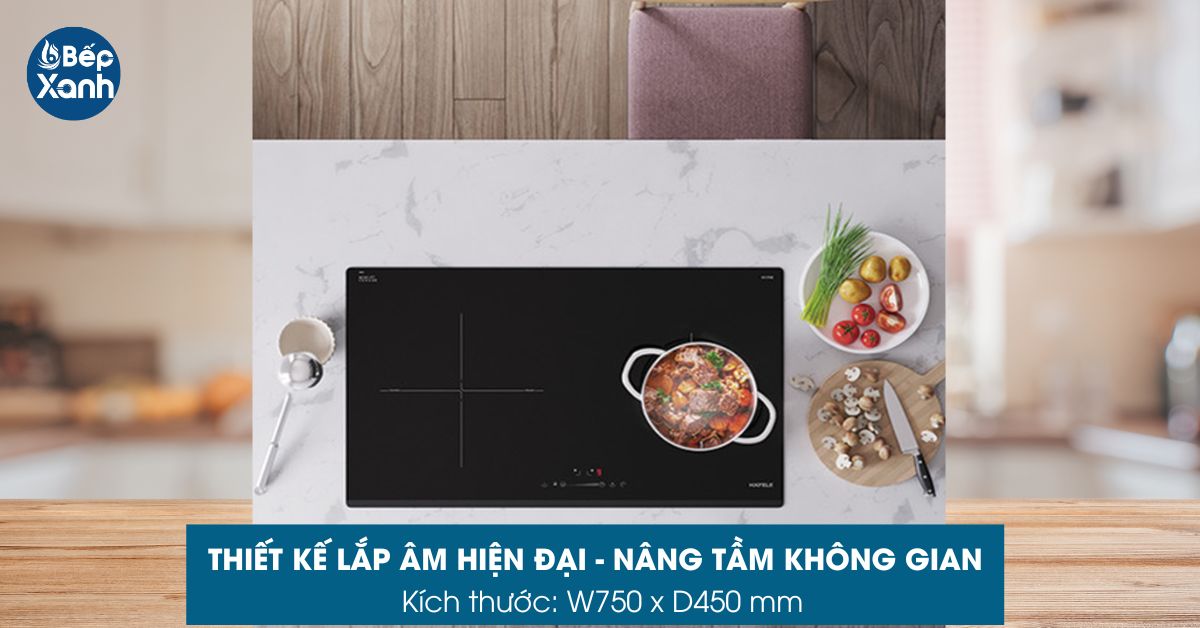Bếp từ Hafele HC-I752B 536.61.787 có thiết kế lắp âm Bếp từ Hafele HC-I752B 536.61.787 có thiết kế lắp âm