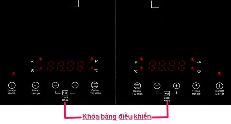 Trang bị khóa bảng điều khiển tiện dụng - Bếp từ đôi TEKA DS3502-P KG Trang bị khóa bảng điều khiển tiện dụng - Bếp từ đôi TEKA DS3502-P KG