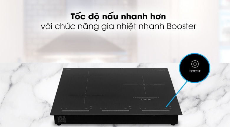 Bếp từ hồng ngoại ba vùng nấu Junger CEJ-300-IIF - Chức năng gia nhiệt nhanh Booster Bếp từ hồng ngoại ba vùng nấu Junger CEJ-300-IIF - Chức năng gia nhiệt nhanh Booster