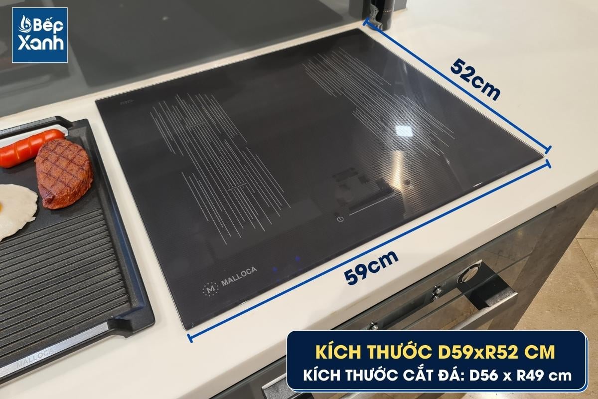 Kích thước bếp từ Malloca MU 594 LINEAR