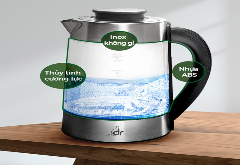 Chất liệu cấu tạo của Bình đun nước siêu tốc Dreamer DK-S17