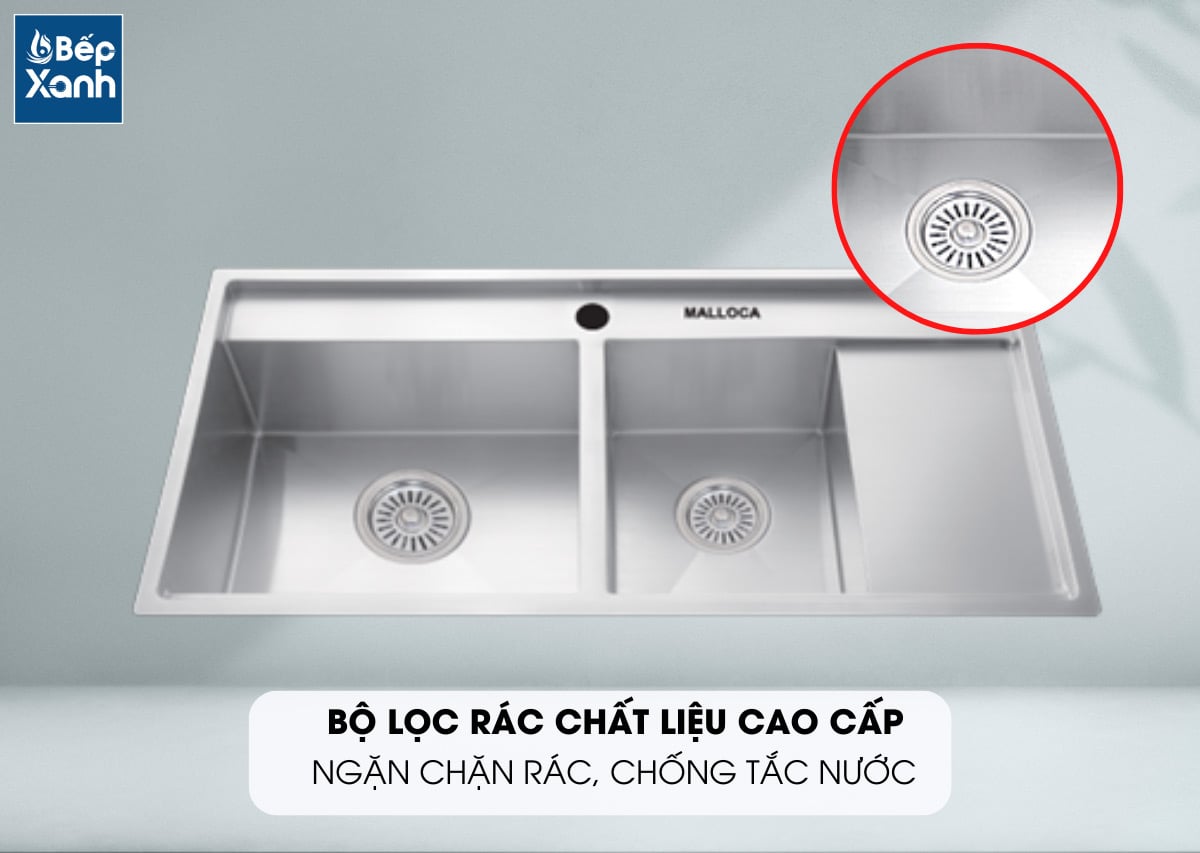 Rổ lọc rác bằng Inox của chậu rửa chén MS 6305