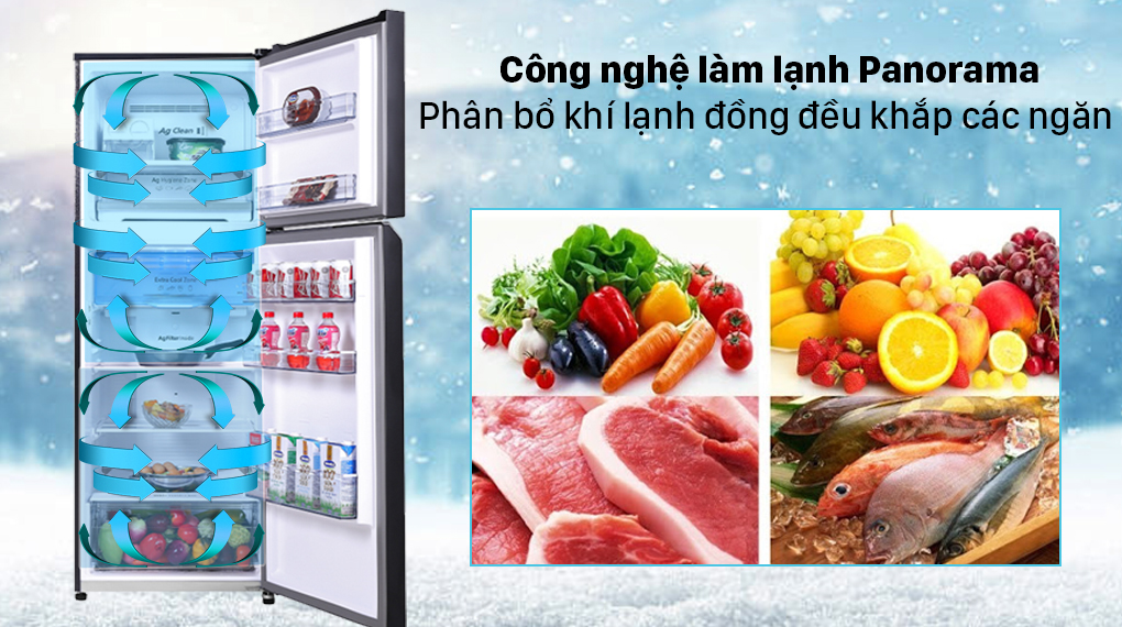 Tủ lạnh Panasonic Inverter 366 lít NR-TL381VGMV - Công nghệ Panorama Tủ lạnh Panasonic Inverter 366 lít NR-TL381VGMV - Công nghệ Panorama
