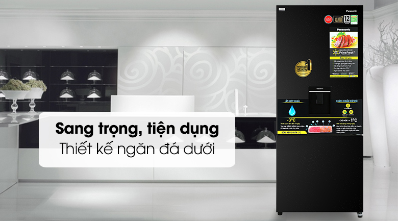 Tủ lạnh Panasonic Inverter 377 lít NR-BX421GPKV - Thiết kế màu đen Tủ lạnh Panasonic Inverter 377 lít NR-BX421GPKV - Thiết kế màu đen