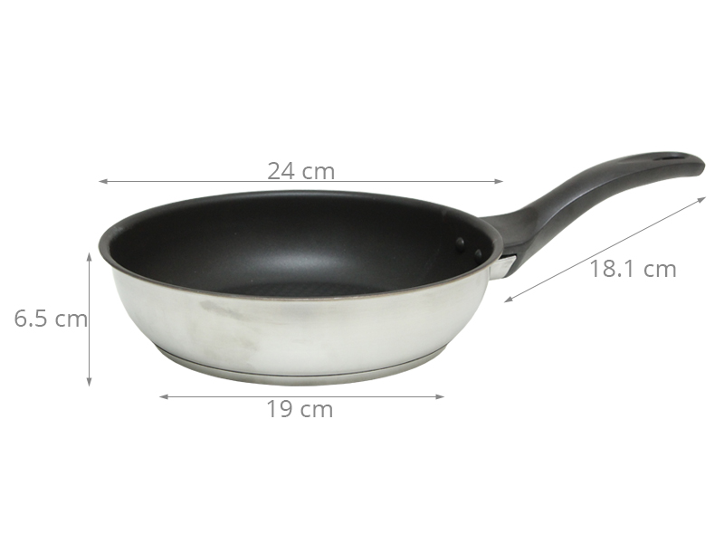 Thông số kỹ thuật Chảo inox chống dính 3 đáy 24 cm Fivestar CKD24-3DI
