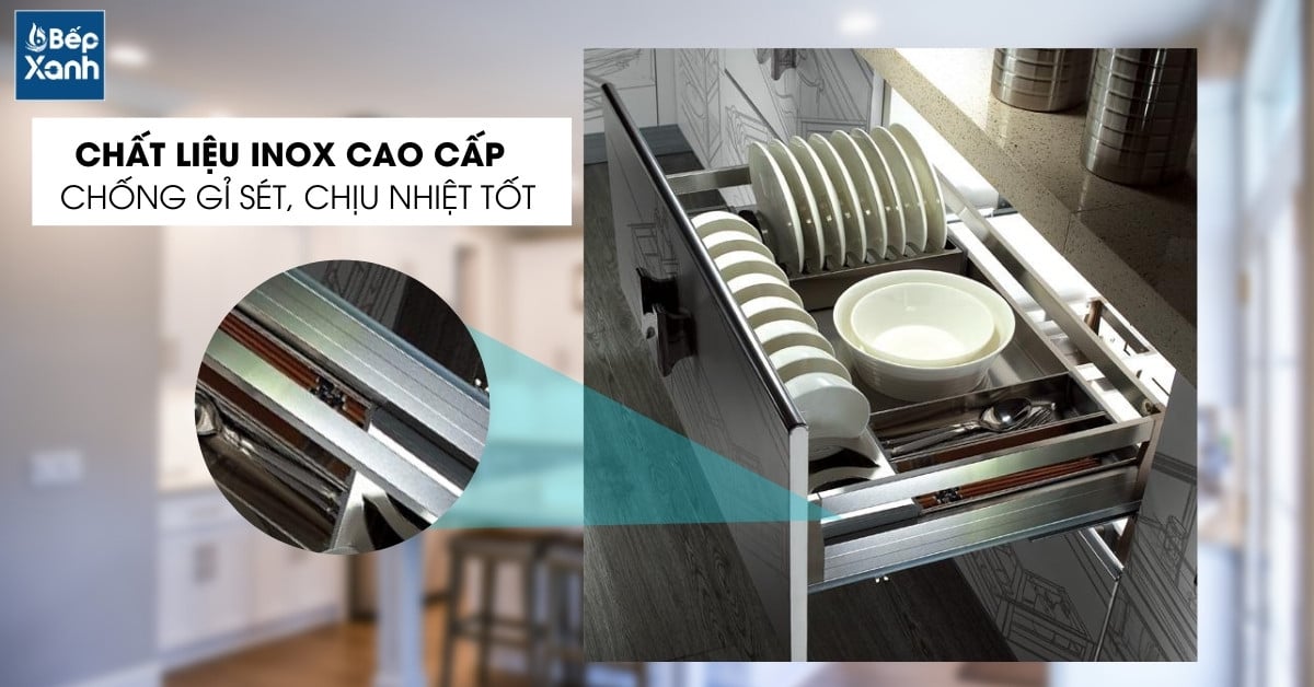 Chất liệu inox với độ bền cao