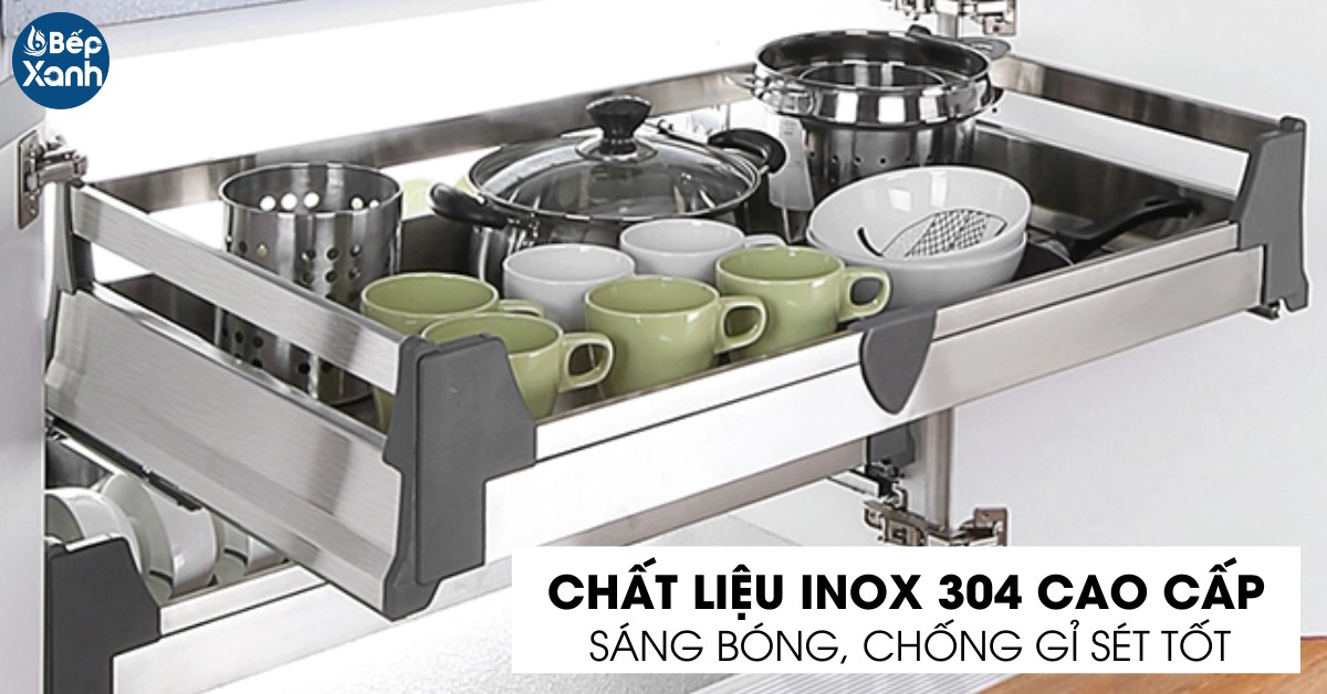 kệ xxong nồi inox hộp Grob Box60 chất liệu inox cao cấp