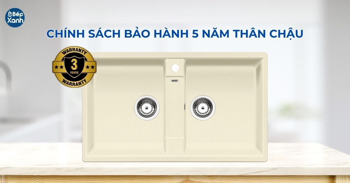Chính sách bảo hành chậu đá Hafele Blanco 567.68.640 chậu được bảo hành 5 năm chính hãng