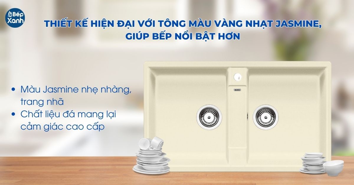 Thiết kế chậu Hafele 567.68.640 hiện đại với tông màu vàng nhạt chậu có màu vàng nhạt nhẹ nhàng, trang nhã