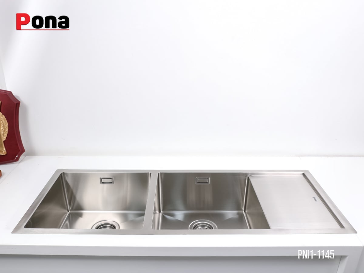 Chậu Rửa Chén Inox304 2 Hố Có Cánh PNI1-1145