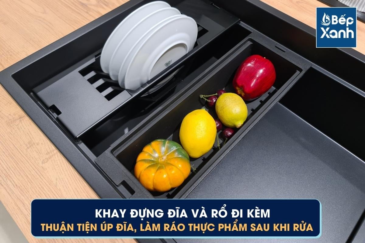 Phụ kiện đi kèm chậu đá màu đen Malloca MYST K86S - MYST K86L