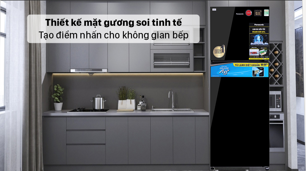 Tủ lạnh Panasonic Inverter 366 lít NR-TL381VGMV - Thiết kế hiện đại Tủ lạnh Panasonic Inverter 366 lít NR-TL381VGMV - Thiết kế hiện đại