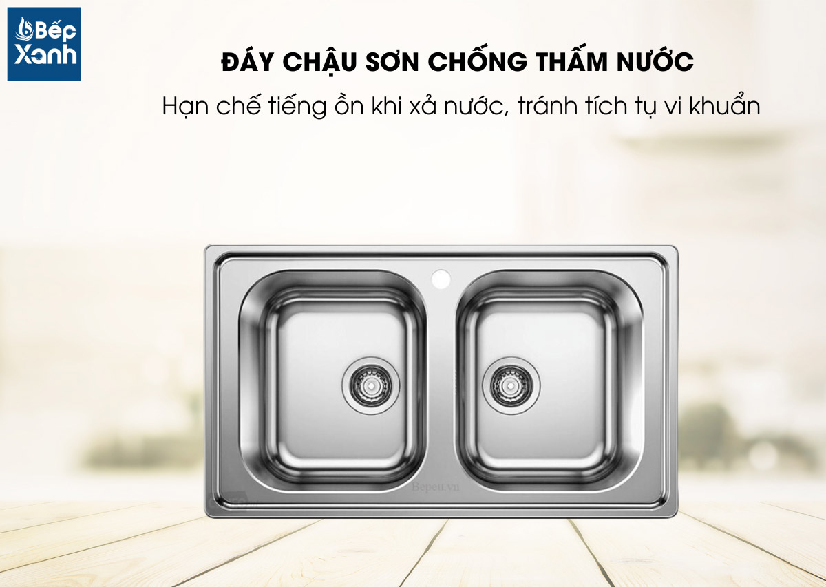 Chậu rửa chén Blanco Inox Dinas 8 570.27.219 đáy chậu