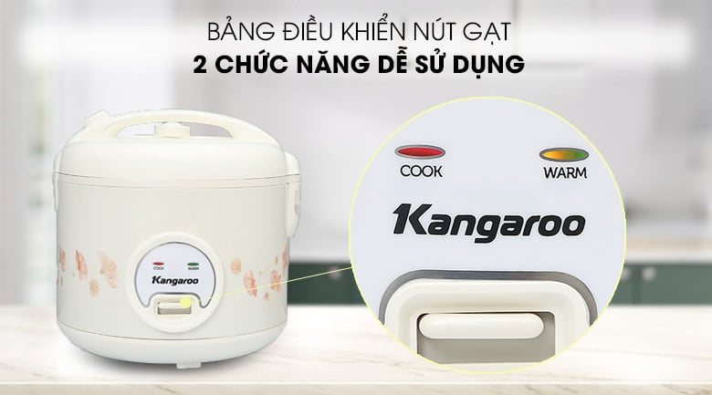 Điều khiển nút gạt - Nồi cơm điện nắp gài Kangaroo 1.8 lít KG18RC3