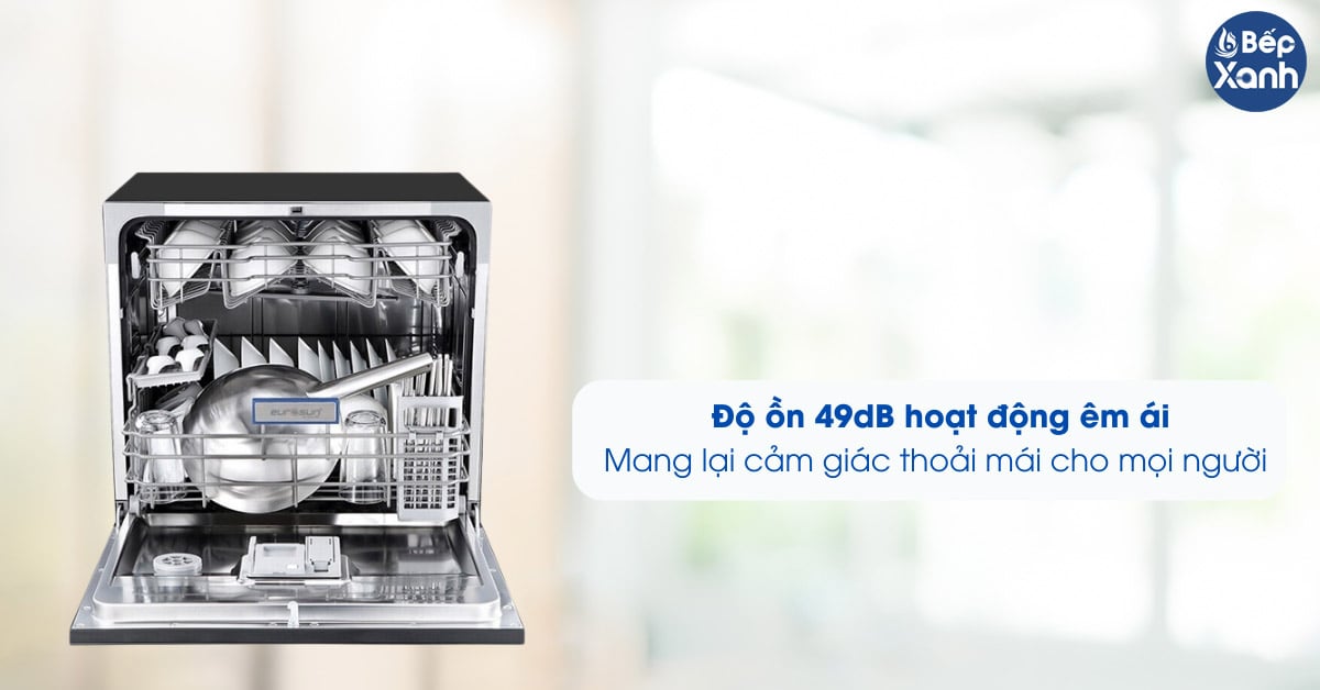 Máy rửa chén Eurosun SMS60E08EB độ ồn 49dB