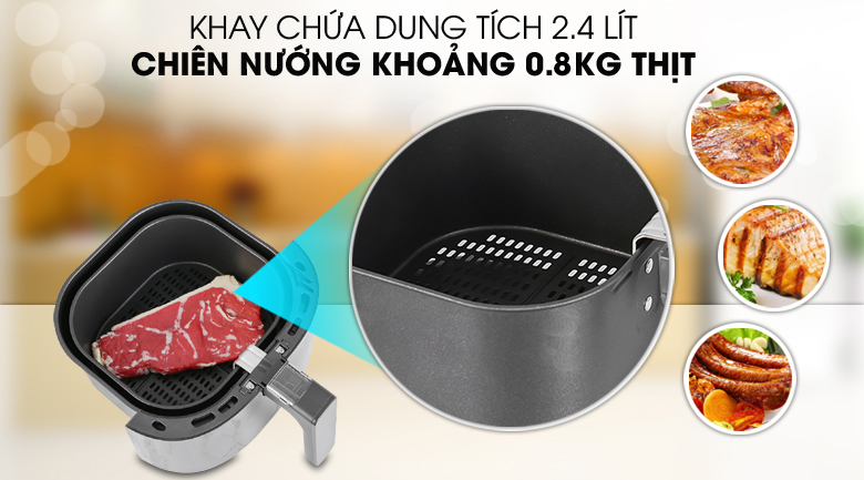 Chiên nướng thuận tiện - Nồi chiên không dầu Philips HD920090 2.4 lít Chiên nướng thuận tiện - Nồi chiên không dầu Philips HD920090 2.4 lít