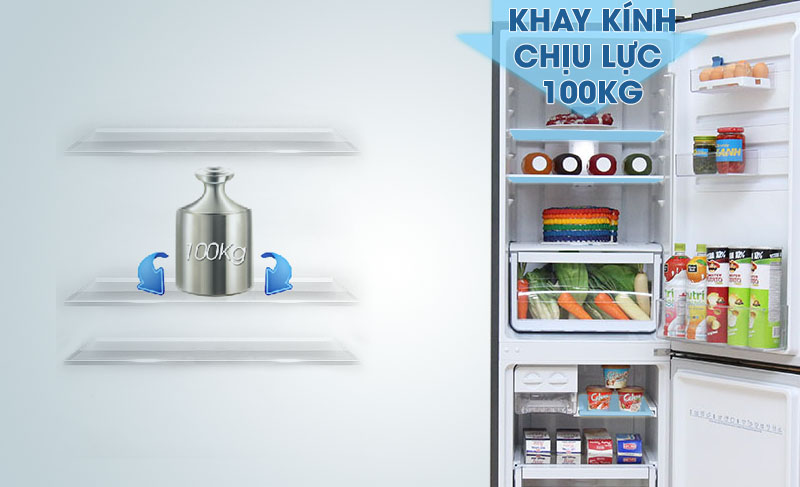 Khay kệ kính chịu được trọng lượng lên đến 100 kg Khay kệ kính chịu được trọng lượng lên đến 100 kg
