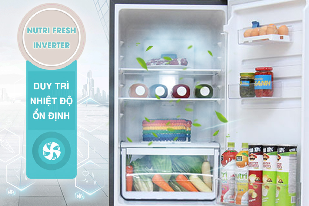 Duy trì nhiệt độ ổn định nhờ công nghệ Nutri Fresh Inverter Duy trì nhiệt độ ổn định nhờ công nghệ Nutri Fresh Inverter