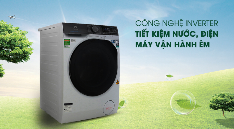 Vận hành ổn định, tiết kiệm chi phí điện hàng tháng với công nghệ Inverter - Máy giặt sấy Electrolux Inverter 11 kg EWW1141AEWA