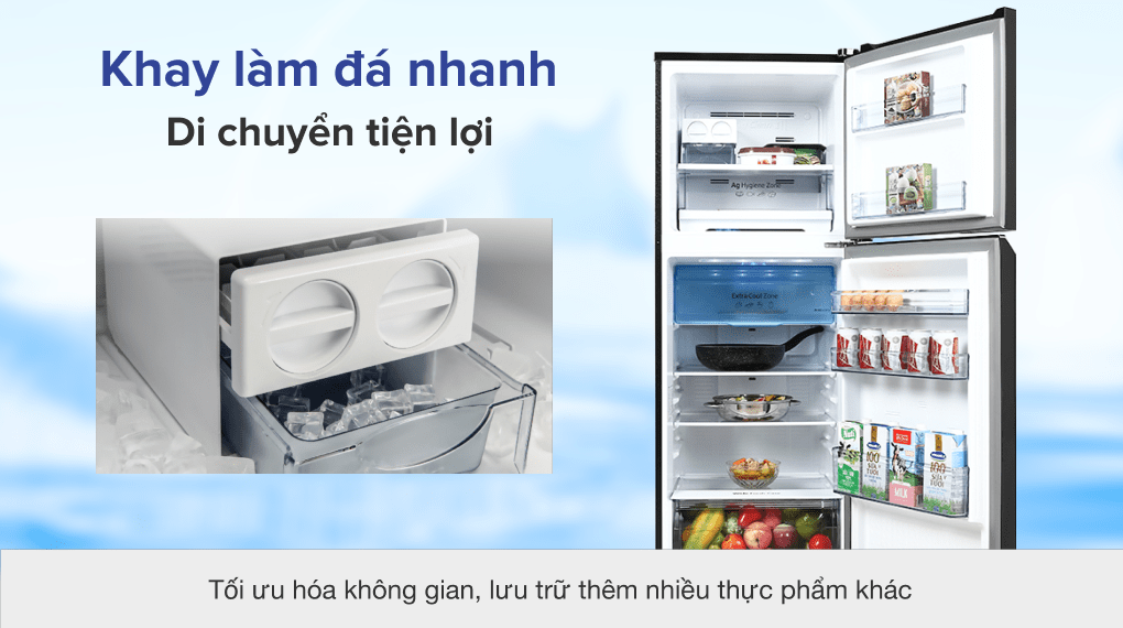 Tủ lạnh Panasonic Inverter 306 lít NR-TV341VGMV - Khay đá linh hoạt Tủ lạnh Panasonic Inverter 306 lít NR-TV341VGMV - Khay đá linh hoạt