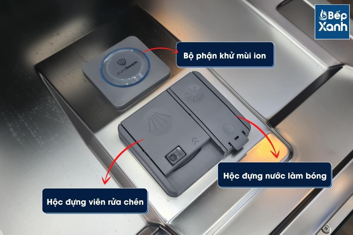 Hộc đựng viên rửa chén và nước làm bóng