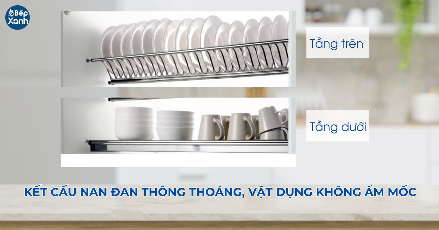 Kệ chén bát Faster FS RS900S có kết cấu nan đan thông thoáng