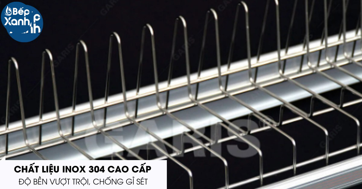 giá bát đĩa cố định Garis GB04.60E chất liệu Inox 304 cao cấp