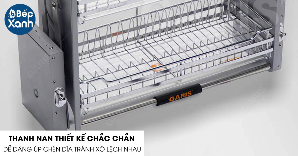 Giá bát đĩa nâng hạ Garis GL06.60C thanh nan thiết kế chắc chắn