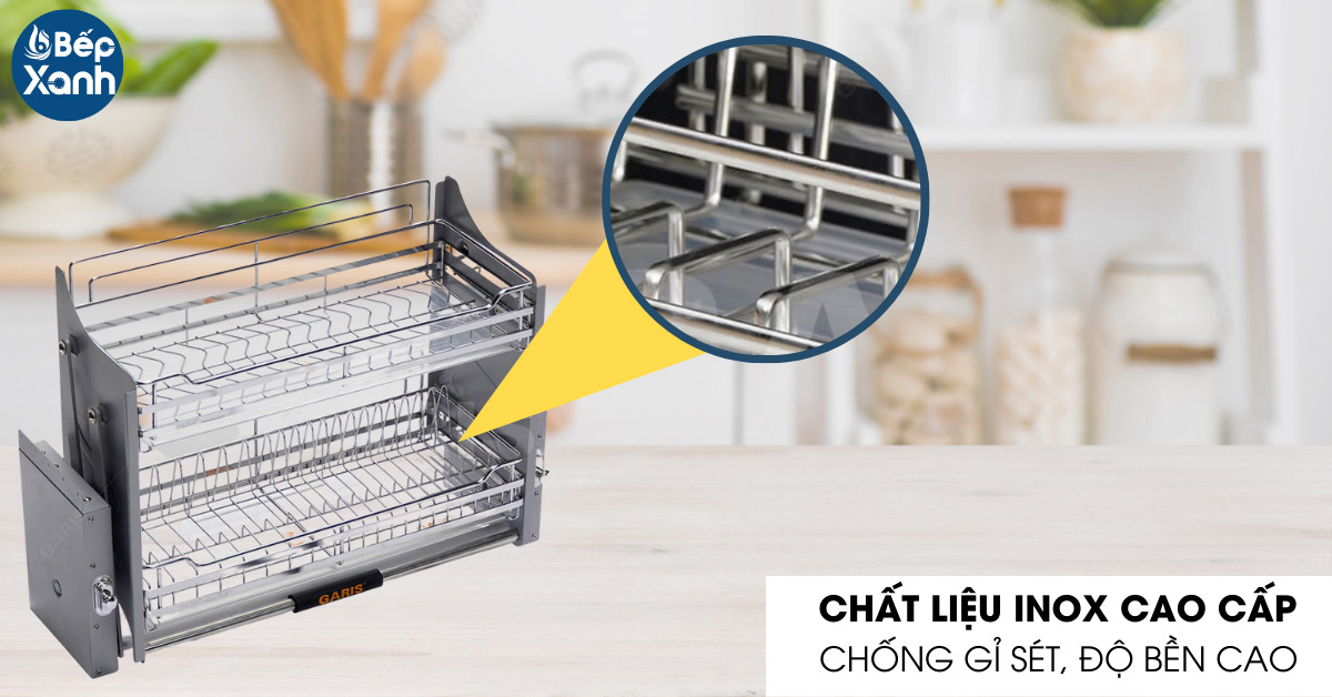 Giá bát đĩa nâng hạ Garis GL06.70C chất liệu cao cấp