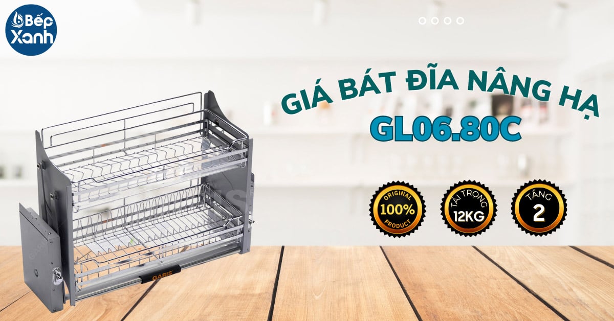 Giá bát đĩa nâng hạ Garis GL06.80C